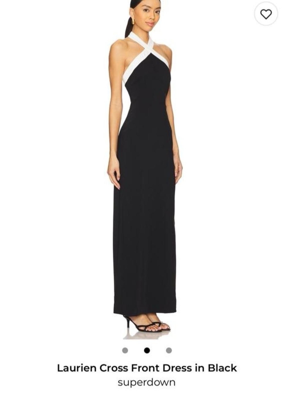 superdown NWOT Laurien Cross Front Dress in Black, Size XS